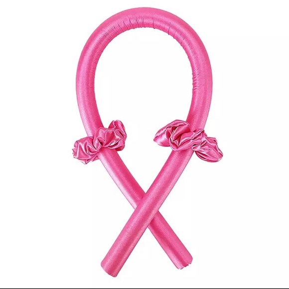 Hair curling heatless rod headband silk with 2 scrunchies wavy curly no damage - Picture 7 of 13